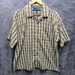 Address‎ Unknown Shirt Mens XL AUthentic Gingham Plaid Pocket Button Up S/S
